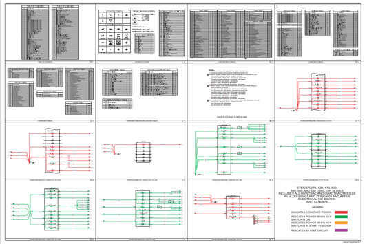 Case IH Series Steiger, quadtra, crowtrac 370, 420, 470, 500, 540, 580, 620 Electrical Schematic Manual 47740979 PDF