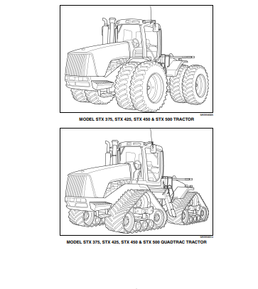 Case IH Tractor STX375, STX425, STX450, STX500 Steiger Operator Manual 6-85110 PDF