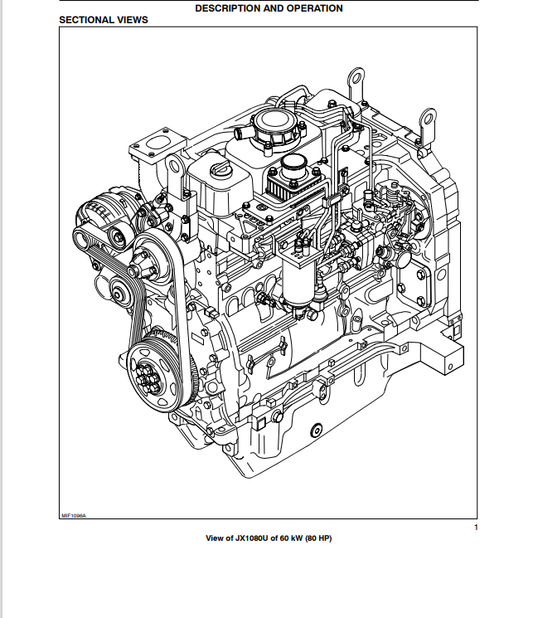 Case JX1080U, JX1090U, JX1100U Tractor Service Repair Manual 87054735 PDF