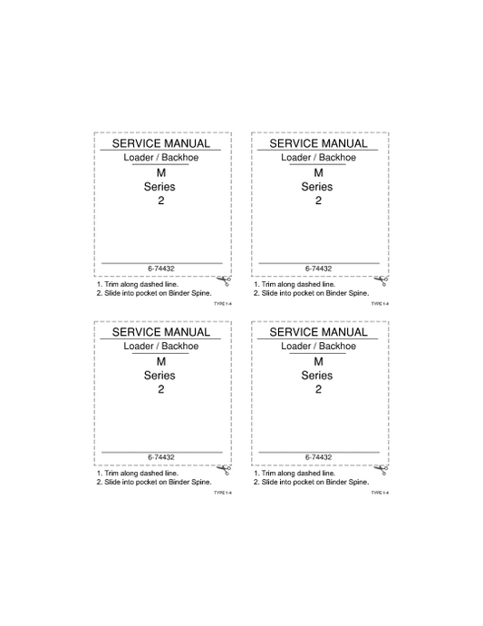 Case Loader, Backhoe M Series2 Service Manual 6-74432 PDF