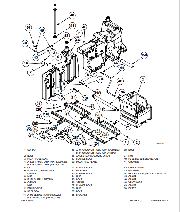 Case Tractor MX180, MX200, MX220, MX240, MX270 Service Manual 7-91543 PDF
