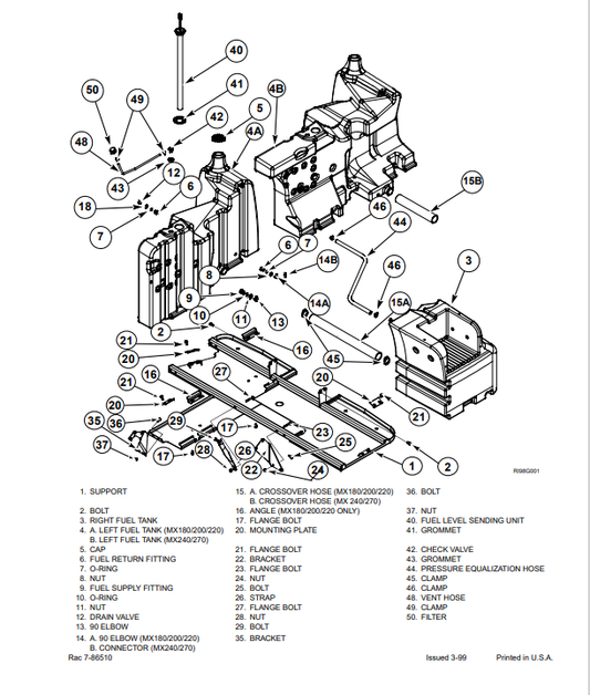 Case Tractor MX180, MX200, MX220, MX240, MX270 Service Manual 7-91543 PDF