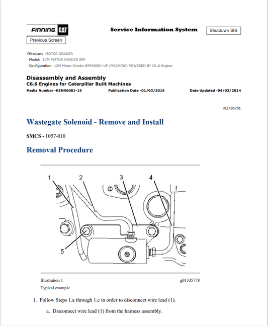 Caterpillar Cat 12M Motor Grader Service and Repair Manual PDF | S/N B9F