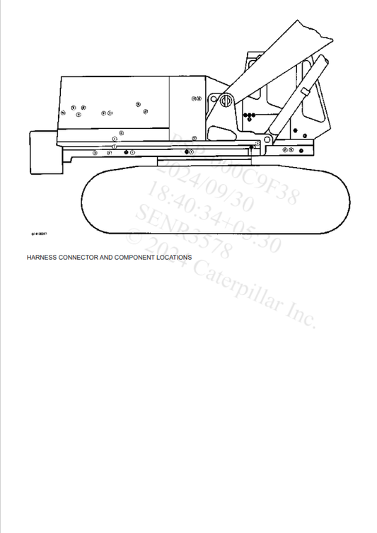 Caterpillar Cat 215C Excavator Electrical And Hydraulic Schematic Manual PDF | S/N 4HG