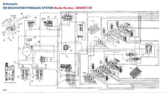 Caterpillar Cat 215 Excavator Schematic Manual PDF | S/N 14Z