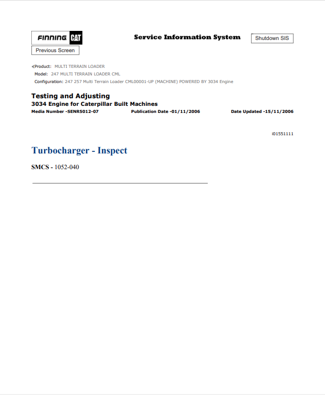 Caterpillar Cat 247 Multi Terrain Loader Service and Repair Manual PDF | S/N CML