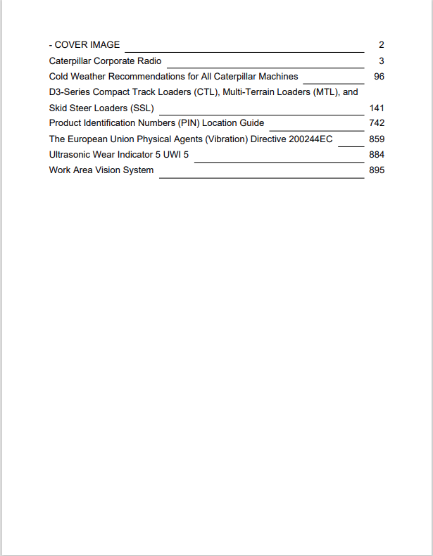 Caterpillar Cat 249D3 Compact Track Loader Operation and Maintenance Manual PDF | S/N R9E
