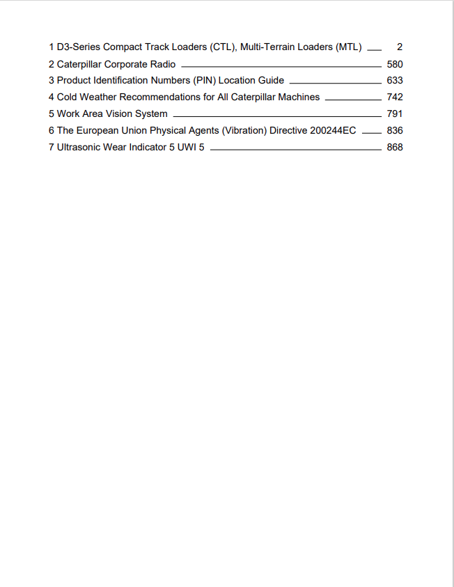 Caterpillar Cat 299D3 XE Compact Track Loader Operation and Maintenance Manual PDF | S/N AN9