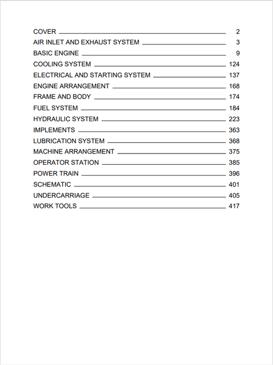 Caterpillar Cat 300.9D Mini HYD Excavator Service and Repair Manual PDF | S/N LJM