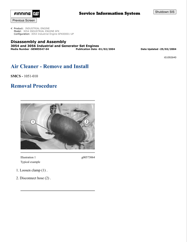 Caterpillar Cat 3054 Industrial Engine Service and Repair Manual PDF | S/N 5HK, 6FK&nbsp;