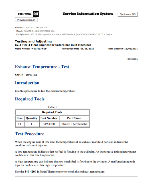 Caterpillar Cat 306 Mini HYD Excavator Service and Repair Manual PDF | S/N 6G6