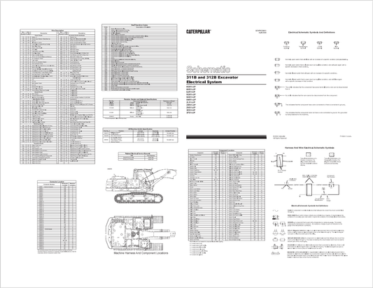 Caterpillar Cat 311B and 312B Excavator Electrical System Schematic Manual PDF | S/N 2ES
