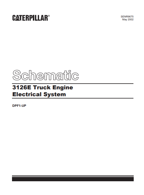 Caterpillar Cat 3126E Truck Engine Electrical and Hydraulic Schematic Manual PDF | S/N DPF