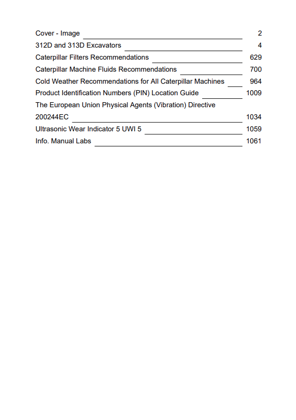 Caterpillar Cat 312D L Excavator Operation and Maintenance Manual PDF | S/N XGK