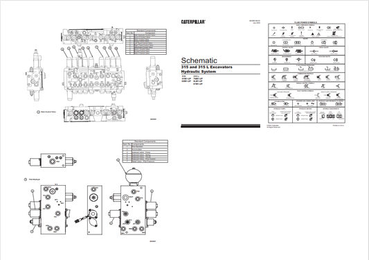 Caterpillar Cat 315 And 315 L Excavator Schematic Manual PDF | S/N 6XM
