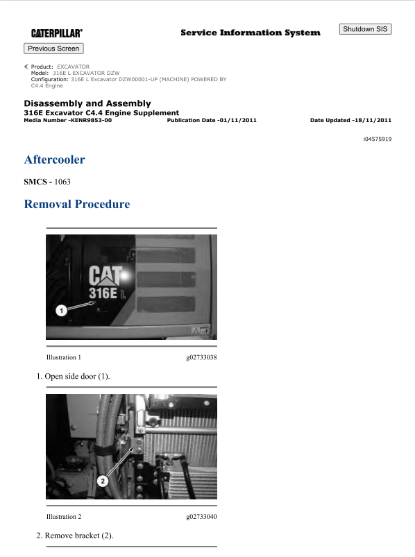 Caterpillar Cat 316E L Excavator Service and Repair Manual PDF | S/N DZW