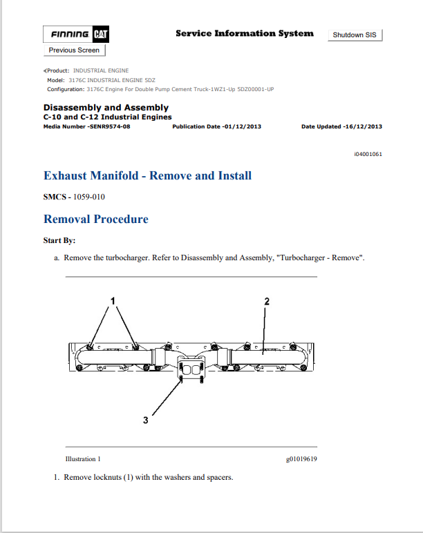 Caterpillar Cat 3176C Industrial Engine Service And Repair Manual PDF | S/N 5DZ