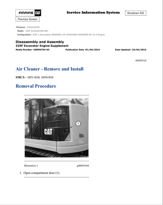 Caterpillar Cat 320D3 GC Excavator Service and Repair Manual PDF | S/N NDJ