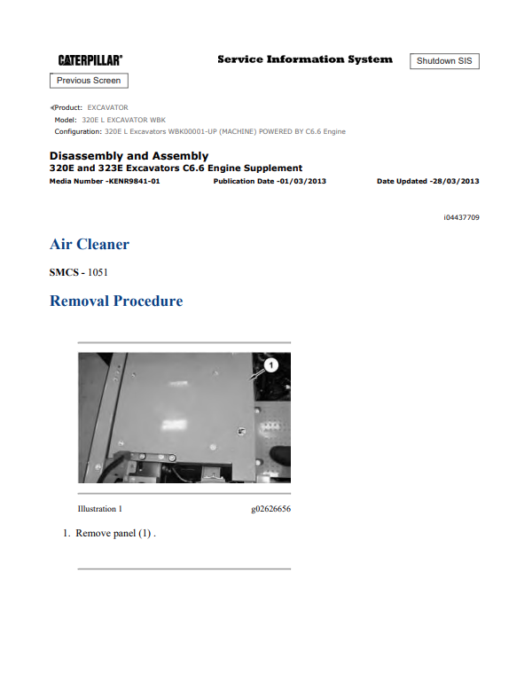 Caterpillar Cat 320E L Excavator Service and Repair Manual PDF | S/N WBK