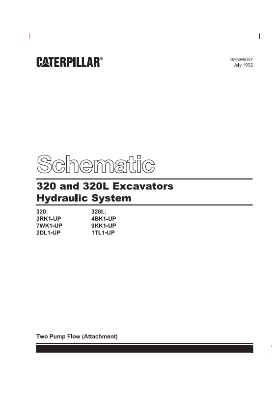 Caterpillar Cat 320L Excavator Electrical And Hydraulic Schematic Manual PDF | S/N 4BK
