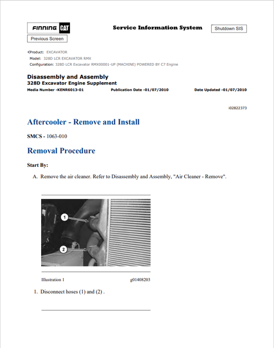 Caterpillar Cat 328D LCR Excavator Service and Repair Manual PDF | S/N RMX