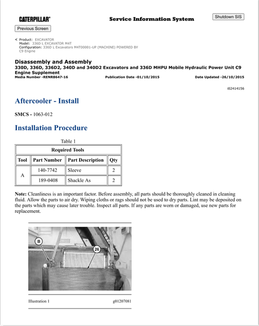 Caterpillar Cat 330D L Excavator Service and Repair Manual PDF | S/N M4T