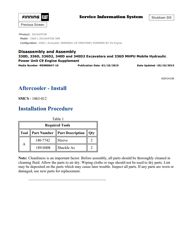 Caterpillar Cat 336D L Excavator Service and Repair Manual PDF | S/N JWR