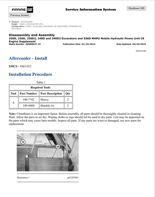 Caterpillar Cat 336D L Excavator Service and Repair Manual PDF | S/N ZML