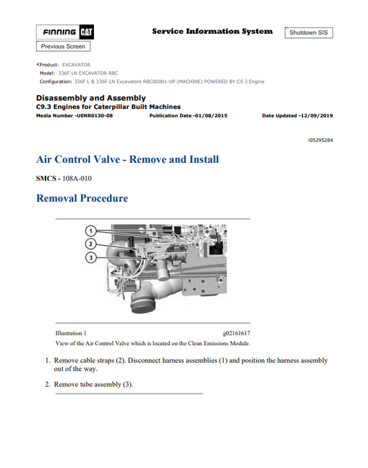 Caterpillar Cat 336F LN Excavator Service and Repair Manual PDF | S/N RBC
