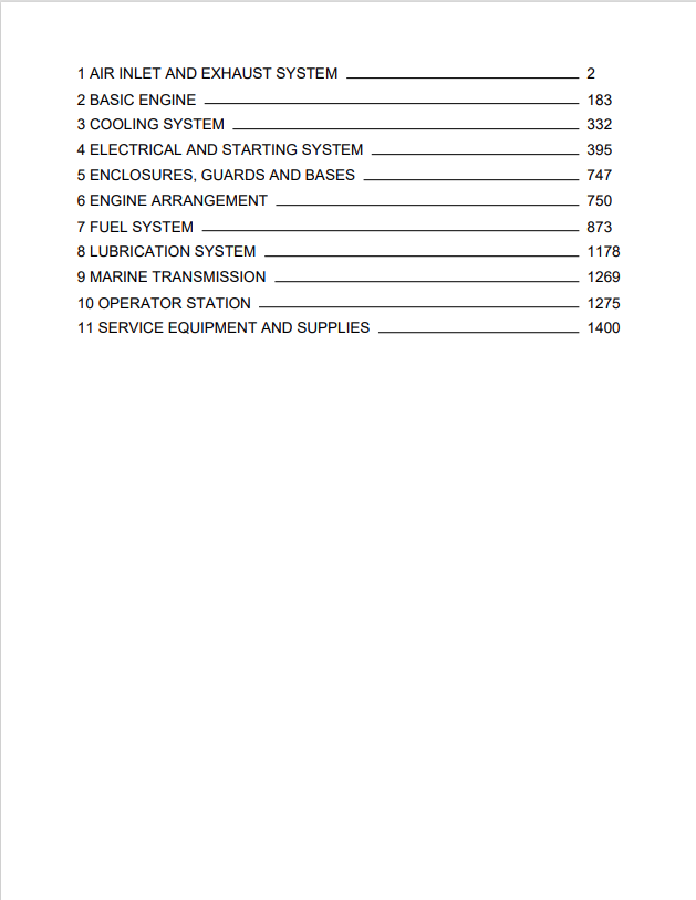 Caterpillar Cat 3406B Marine Engine Service and Repair Manual PDF | S/N 4TB