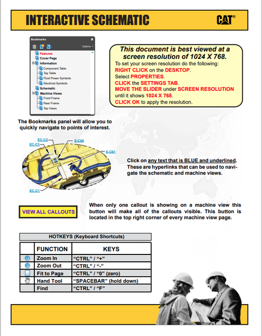 Caterpillar Cat 345D And 349D Excavator Hydraulic System Schematic Manual PDF | S/N BYC