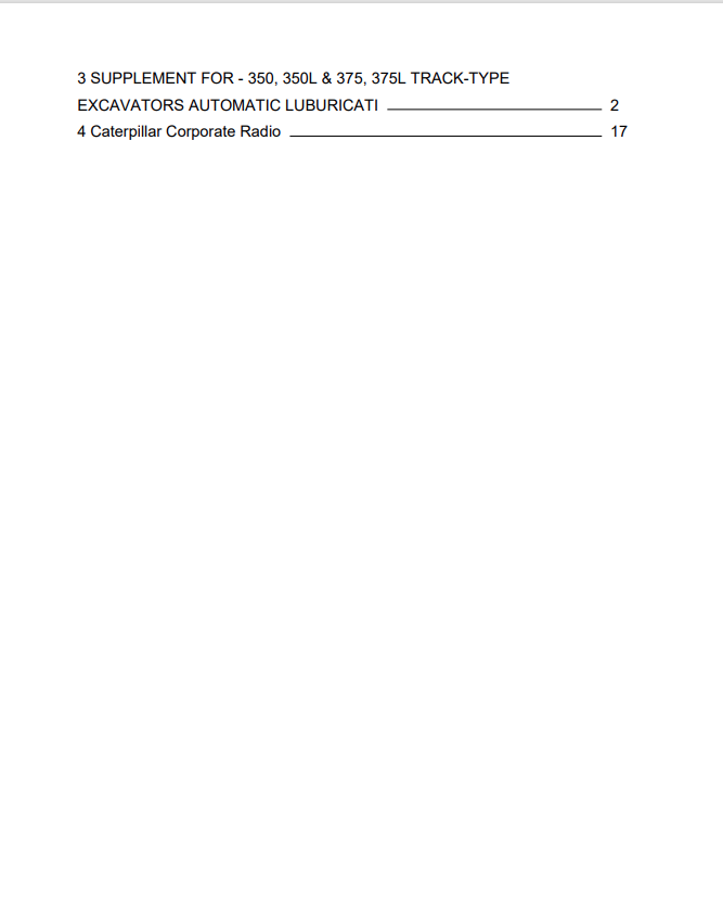 Caterpillar Cat 350 L Excavator Operation and Maintenance Manual PDF | S/N 9DK