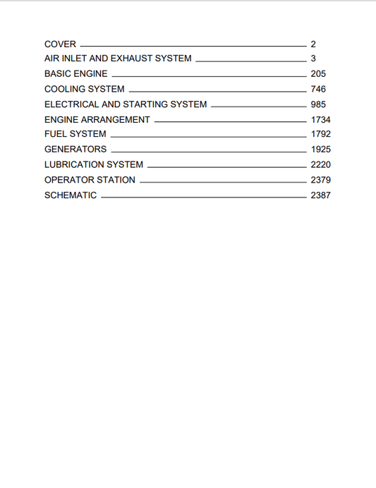Caterpillar Cat 3512C Generator Set Service and Repair Manual PDF | S/N 9H2