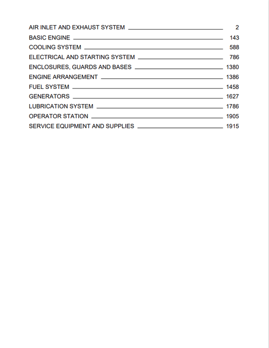 Caterpillar Cat 3516B Generator Set Service and Repair Manual PDF | S/N DGP