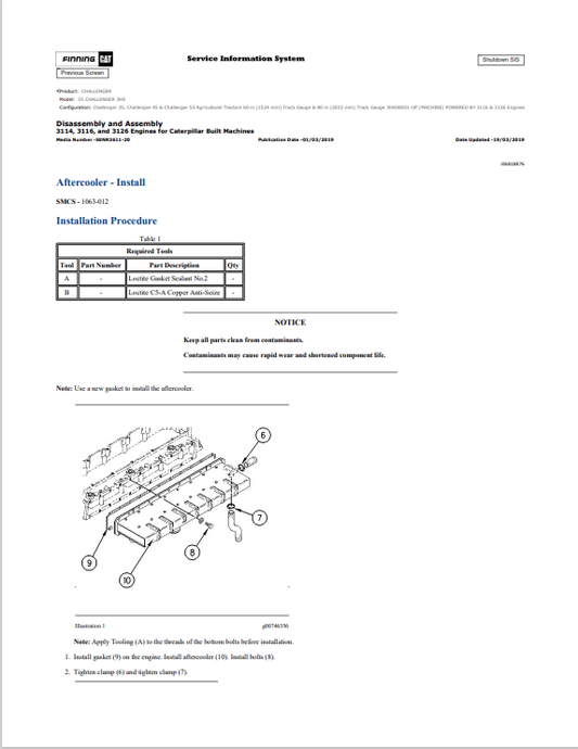 Caterpillar Cat 35 Challenger Agricultural Crawler Tractor Service and Repair Manual PDF | S/N 3HS