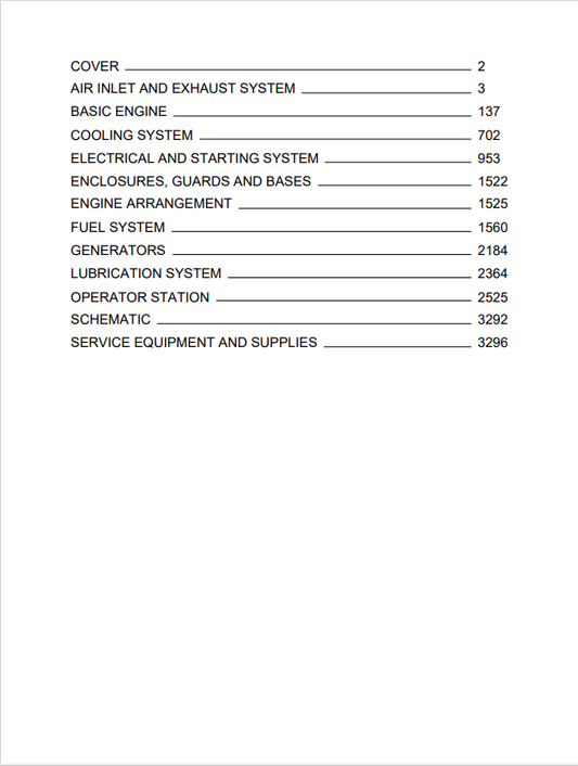 Caterpillar Cat 3612 Gen Set Engine Service and Repair Manual PDF | S/N 9RC