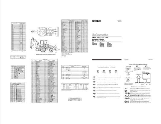 Caterpillar Cat 416C, 426C And 436C Backhoe Loader Electrical System Schematic Manual PDF | S/N 4ZN
