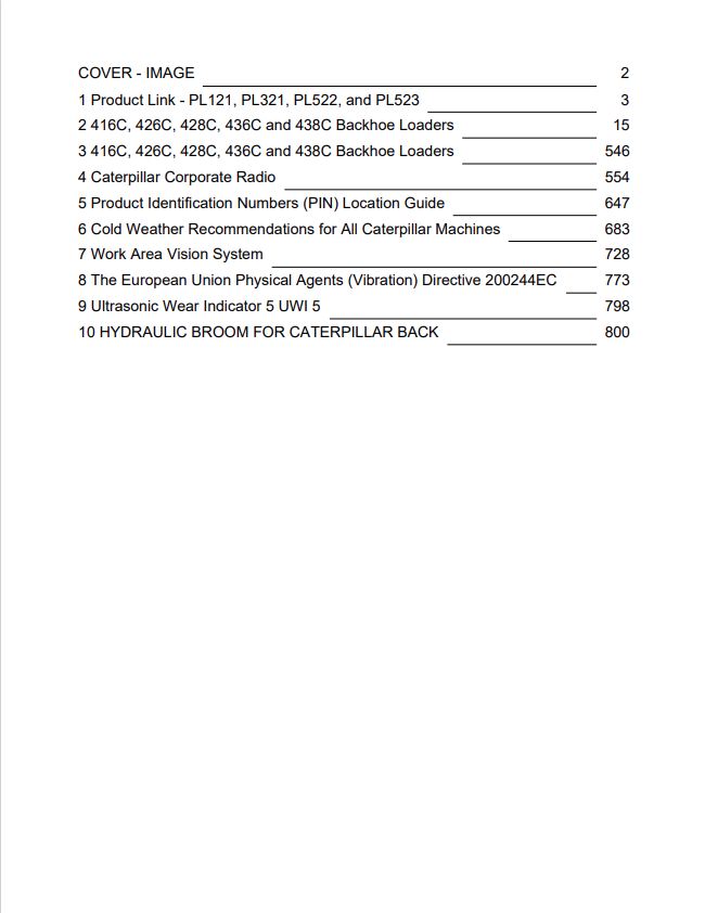 Caterpillar Cat 416C Backhoe Loader Operation and Maintenance Manual PDF | S/N 4ZN