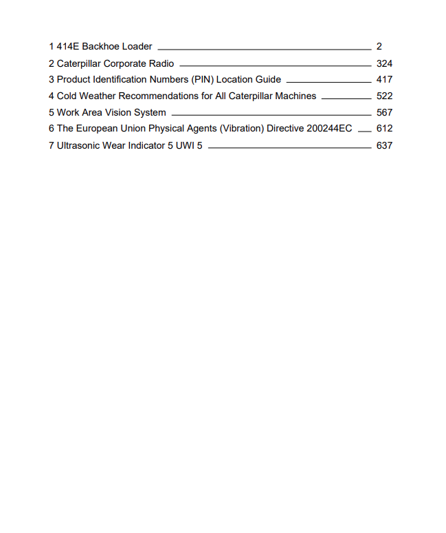 Caterpillar Cat 420F2 Backhoe Loader Operation and Maintenance Manual PDF | S/N ELB