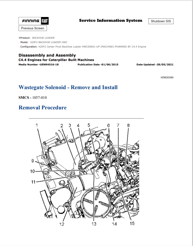 Caterpillar Cat 420F2 Backhoe Loader Service and Repair Manual PDF | S/N HWC