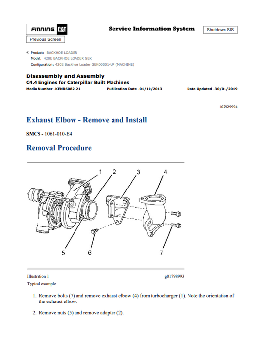 Caterpillar Cat 420F Backhoe Loader, C4.4 Engine Service and Repair Manual PDF | S/N JWJ, P4X