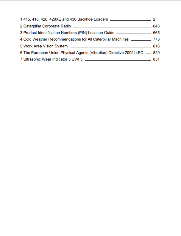 Caterpillar Cat 420XE Backhoe Loader Operation and Maintenance Manual PDF | S/N H9X