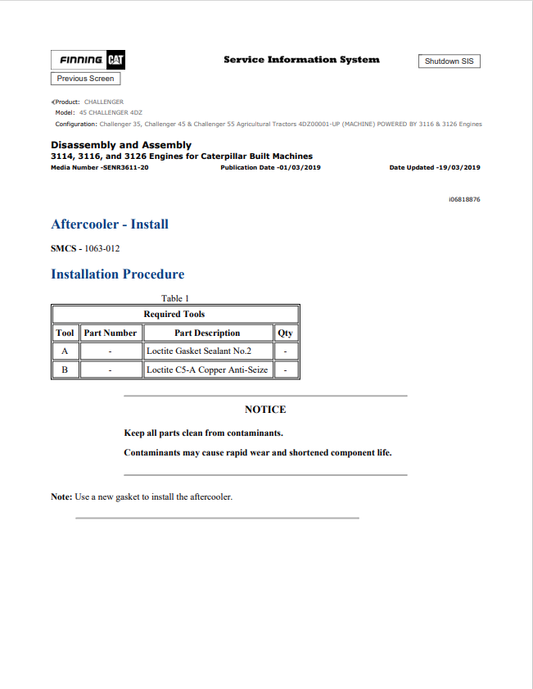 Caterpillar Cat 45 Challenger Service and Repair Manual PDF | S/N 4DZ