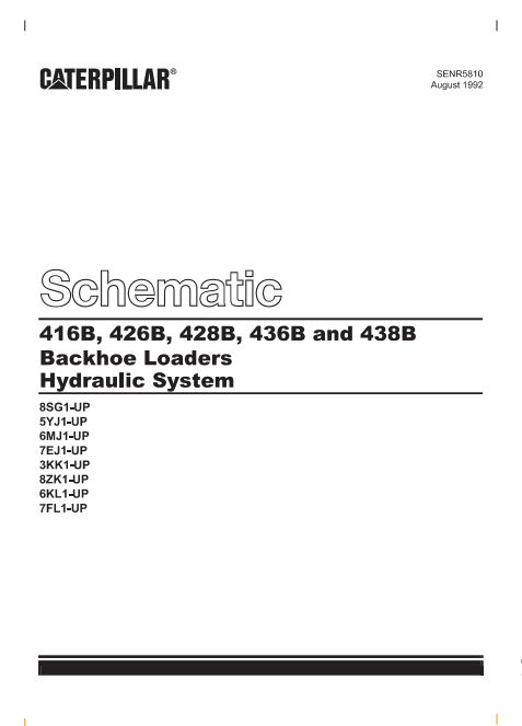 Caterpillar Cat 462B Backhoe Loader Electrical and Hydraulic Schematic Manual PDF | S/N 5YJ&nbsp;