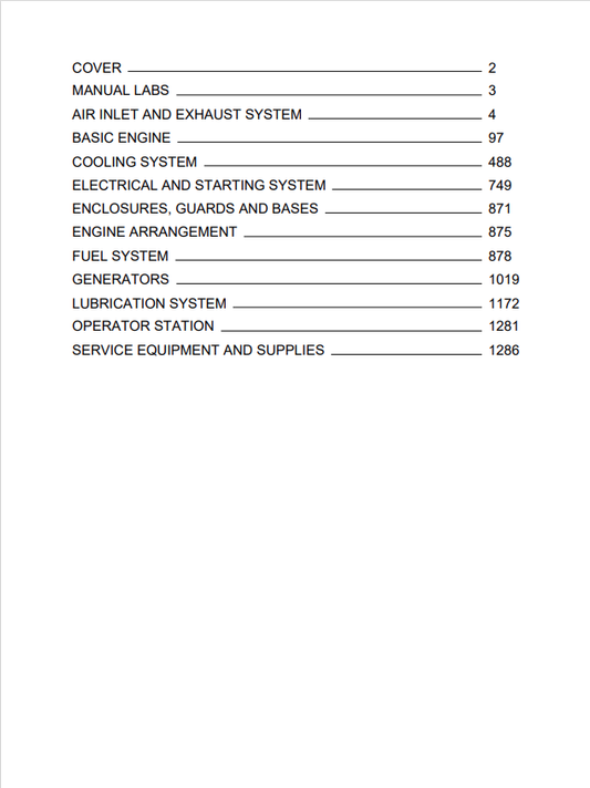 Caterpillar Cat 512 Generator Set Service and Repair Manual PDF | S/N LDC