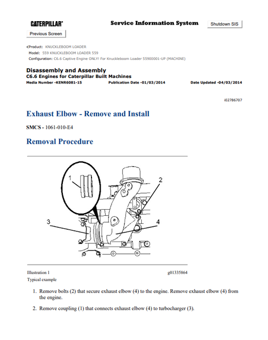 Caterpillar Cat 559 Knuckleboom Loader Service and Repair Manual PDF | S/N 559