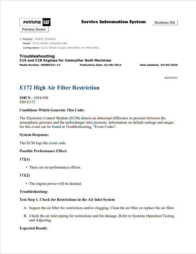 Caterpillar Cat 621G Wheel Scraper Service and Repair Manual PDF | S/N DBX