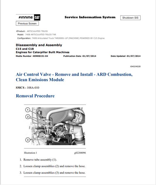 Caterpillar Cat 740B Articulated Truck Service and Repair Manual PDF | S/N T4R