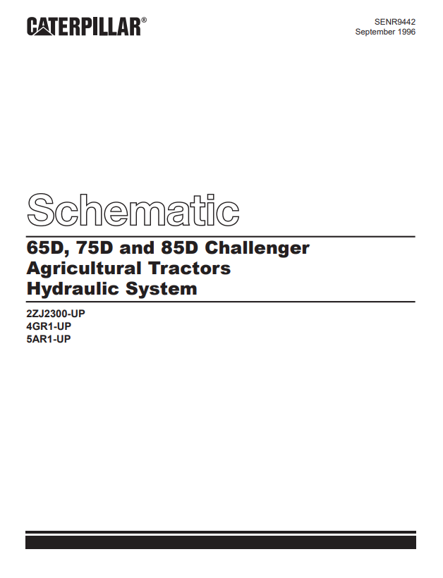 Caterpillar Cat 75D Challenger Schematic Manual PDF | S/N 5AR