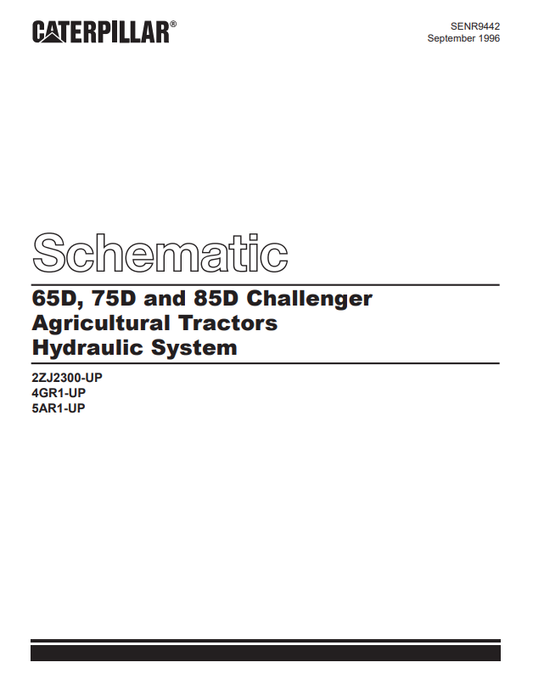 Caterpillar Cat 75D Challenger Schematic Manual PDF | S/N 5AR